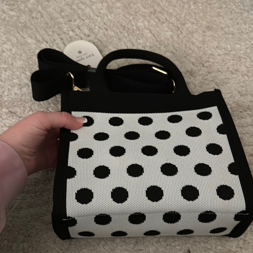 Black and White Polka Dot Tote Bag